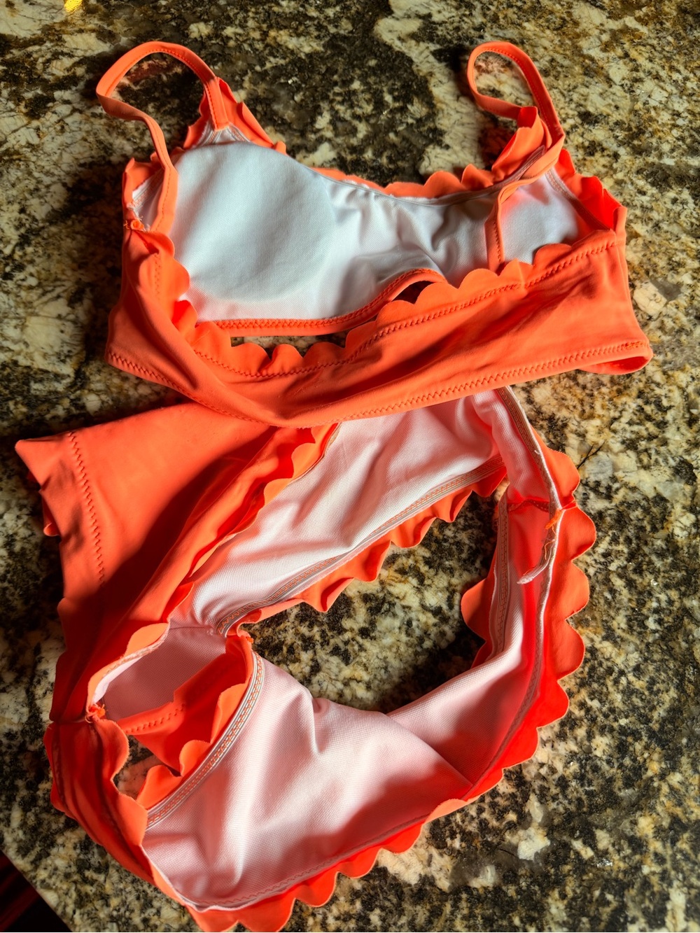 FREE with purchase of non-discounted item: Gabi Orange Scallop Edge Bikini, Sz S - Picture 14 of 16